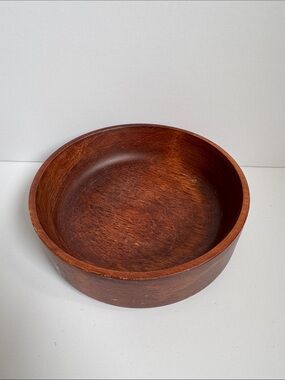 Vintage Baribocraft Canada Wooden Serving Bowl Solid Wood Salad Bowl